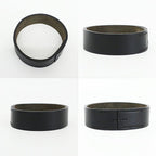 Hermes Heaven Bracelet Poultur Bangle Leather Black Double Strand