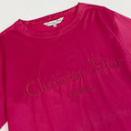 Dior Logo Embroidery Top Cotton Short Sleeve T-Shirt — view 4