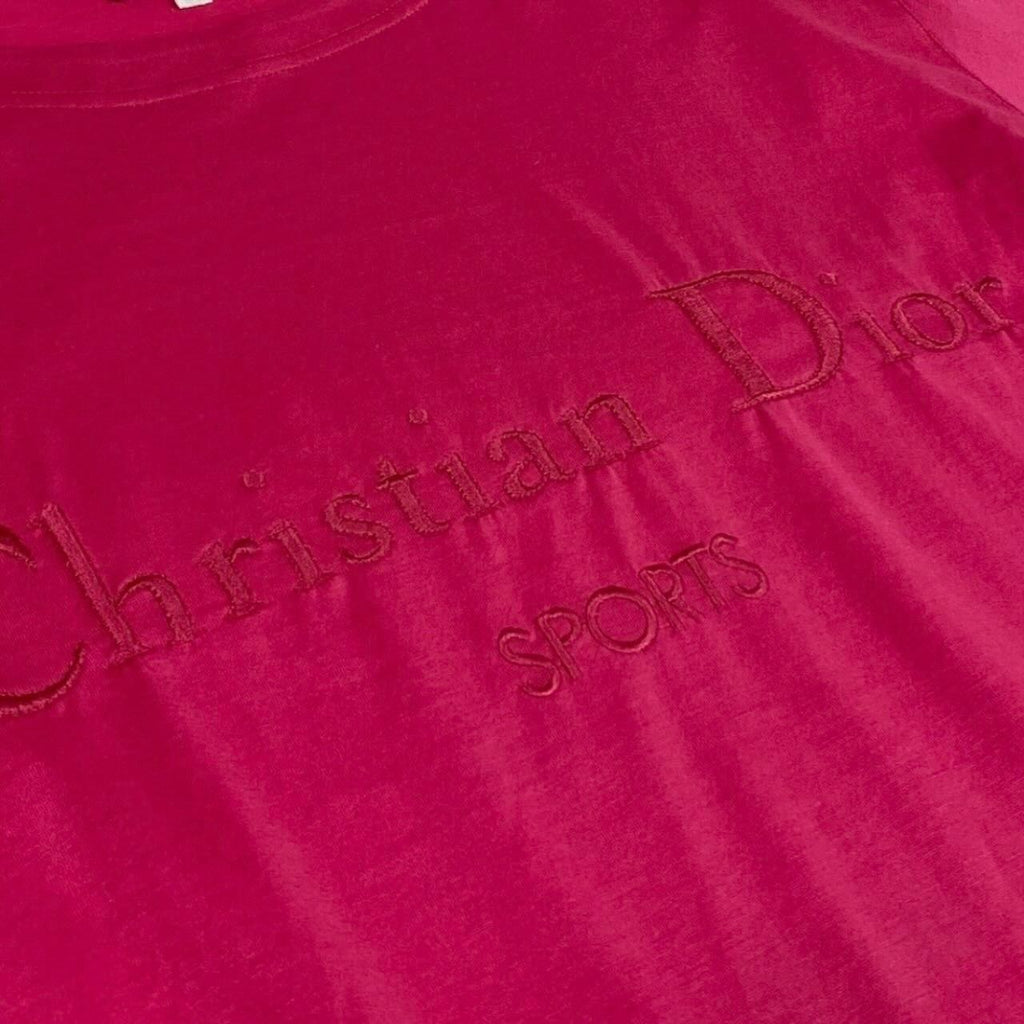 Dior Logo Embroidery Top Cotton Short Sleeve T-Shirt — view 5