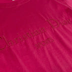 Dior Logo Embroidery Top Cotton Short Sleeve T-Shirt — view 5