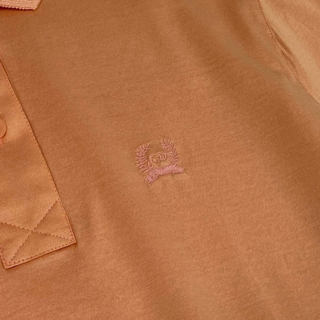 Dior Short Sleeve Polo Shirt Logo Embroidery Cotton — view 7