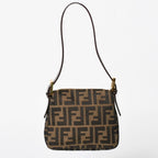 Fendi Bag Handbag Gold Zucca Pattern Canvas FF Buckle — view 2