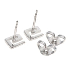 Gucci Logo Earrings 18k White Gold