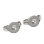 Gucci Logo Earrings 18k White Gold