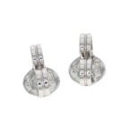Gucci Logo Earrings 18k White Gold