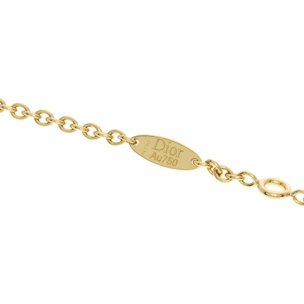 Dior Rose Des Vents Diamond Malachite Long Necklace 18k Yellow Gold