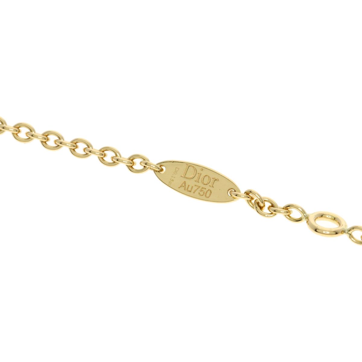 Dior Rose Des Vents Diamond Malachite Long Necklace 18k Yellow Gold