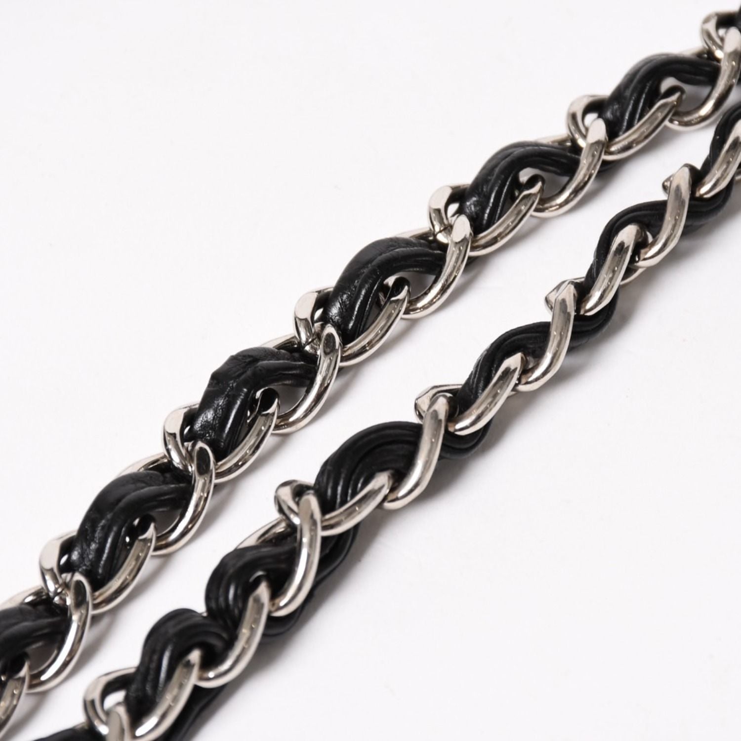 Chanel S Flap Chain Shoulder Bag CC Logo Calfskin Black Silver — view 7