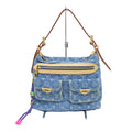 Louis Vuitton Monogram Denim Shoulder Bag Blue
