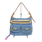 Louis Vuitton Monogram Denim Shoulder Bag Blue