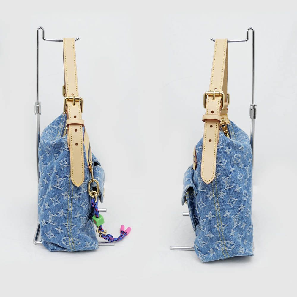 Louis Vuitton Monogram Denim Shoulder Bag Blue