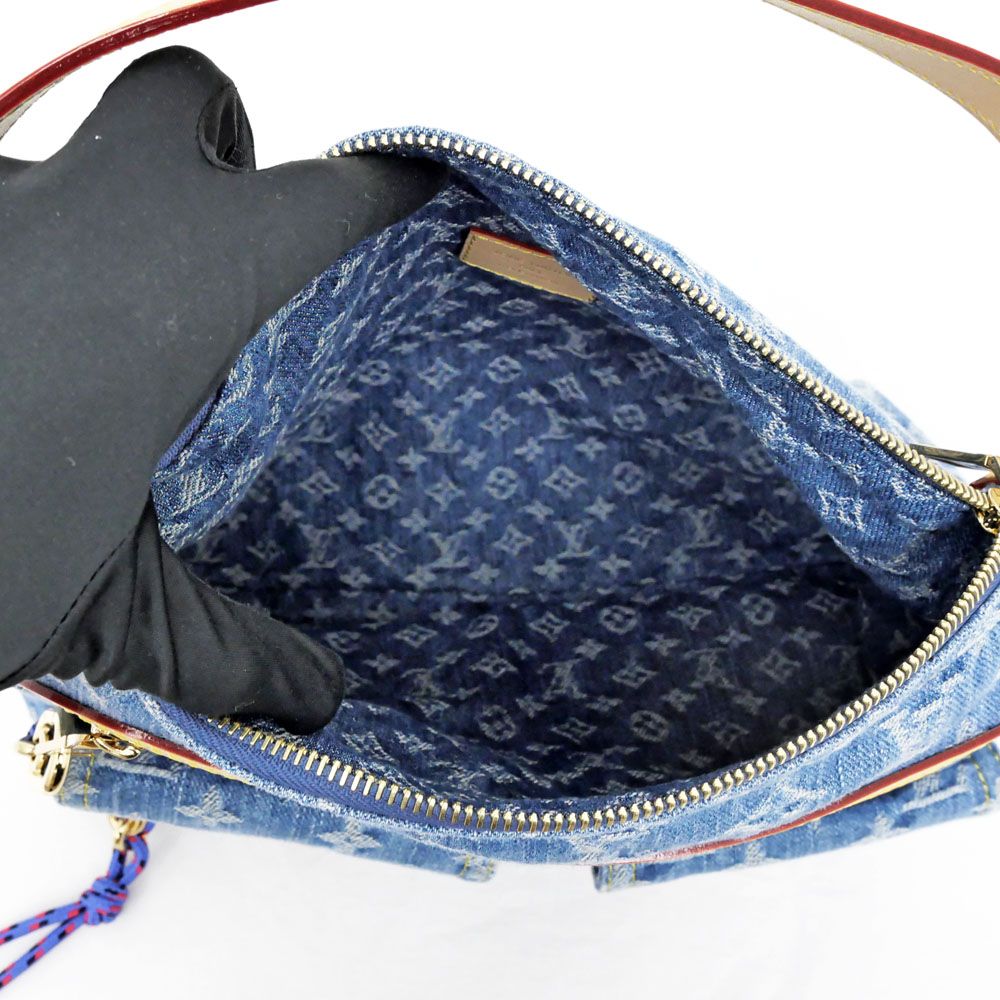 Louis Vuitton Monogram Denim Shoulder Bag Blue
