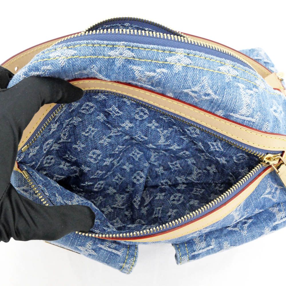 Louis Vuitton Monogram Denim Shoulder Bag Blue