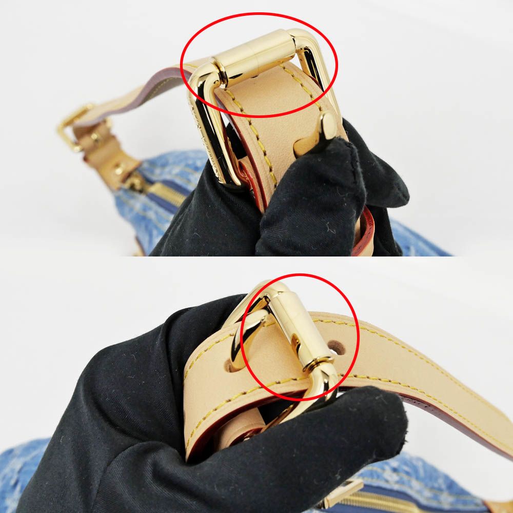 Louis Vuitton Monogram Denim Shoulder Bag Blue