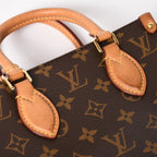 Louis Vuitton Sac Plat BB Monogram Shoulder Bag Leather Brown Gold — view 5
