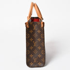 Louis Vuitton Sac Plat BB Monogram Shoulder Bag Leather Brown Gold — view 4