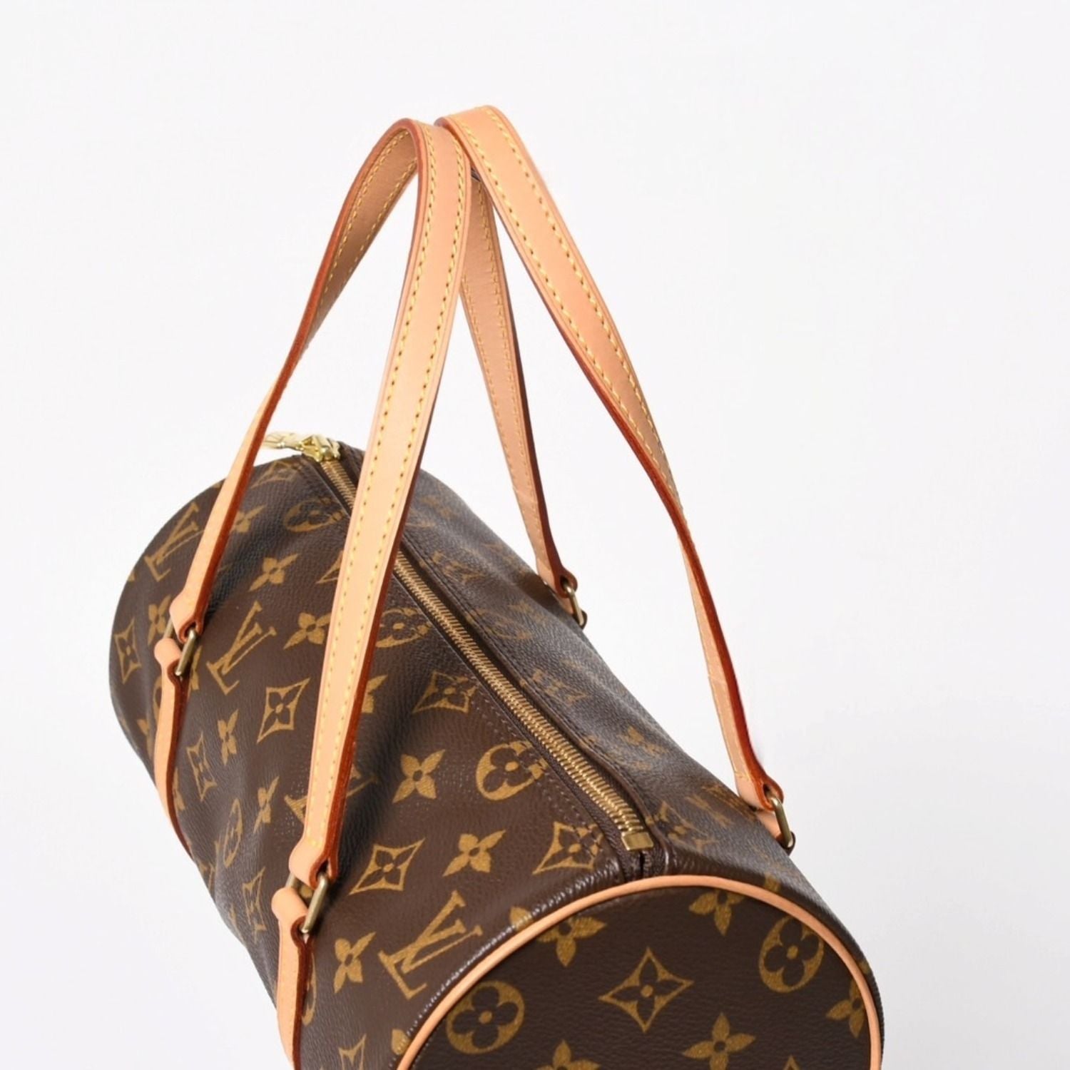 Louis Vuitton Papillon 26 Handbag Monogram Leather Brown Gold — view 4