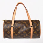 Louis Vuitton Papillon 26 Handbag Monogram Leather Brown Gold