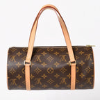 Louis Vuitton Papillon 26 Handbag Monogram Leather Brown Gold — view 2