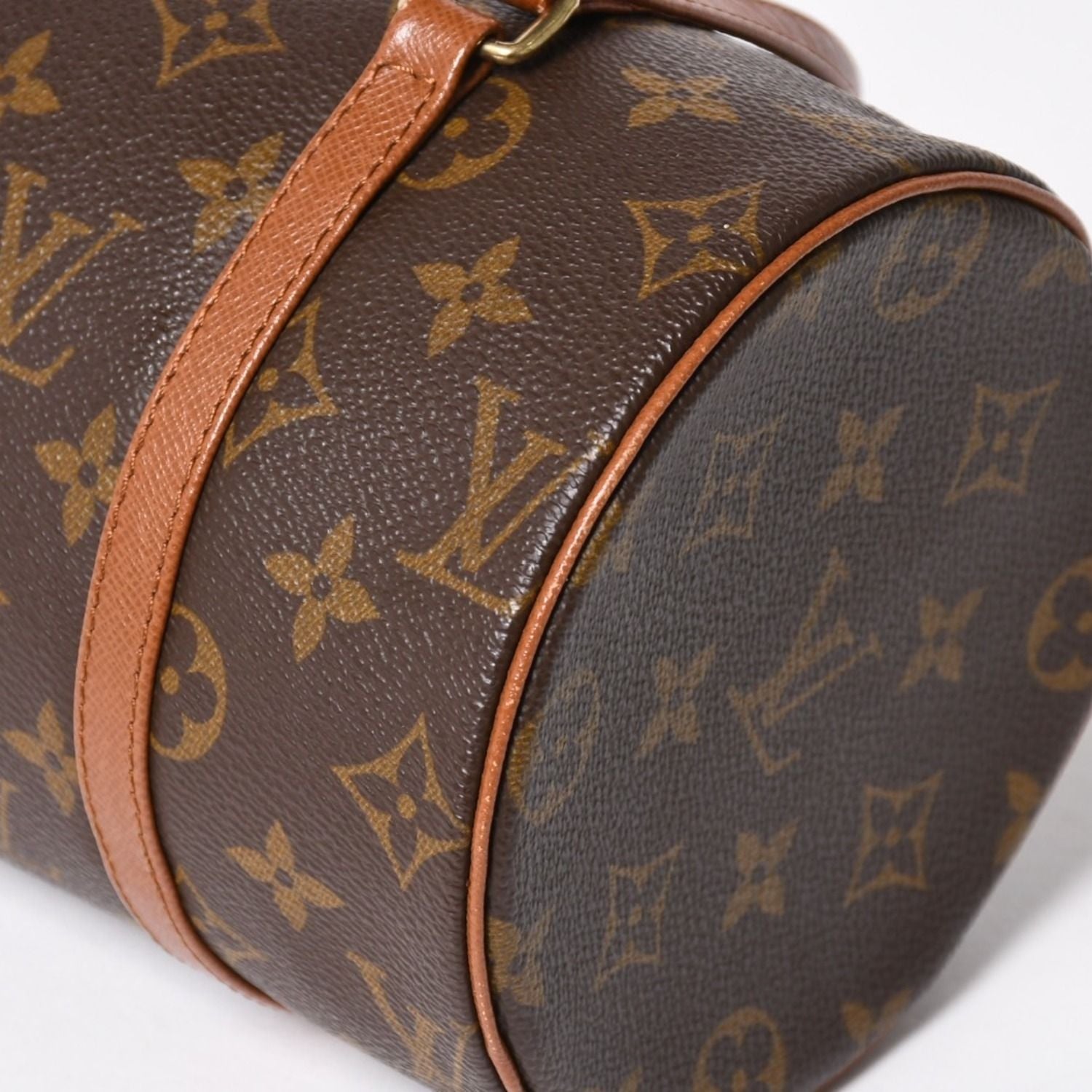 Louis Vuitton Papillon 26 Handbag Monogram Brown Leather Gold Vintage 4 — view 8