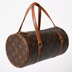 Louis Vuitton Papillon 26 Handbag Monogram Brown Leather Gold Vintage 4 — view 3