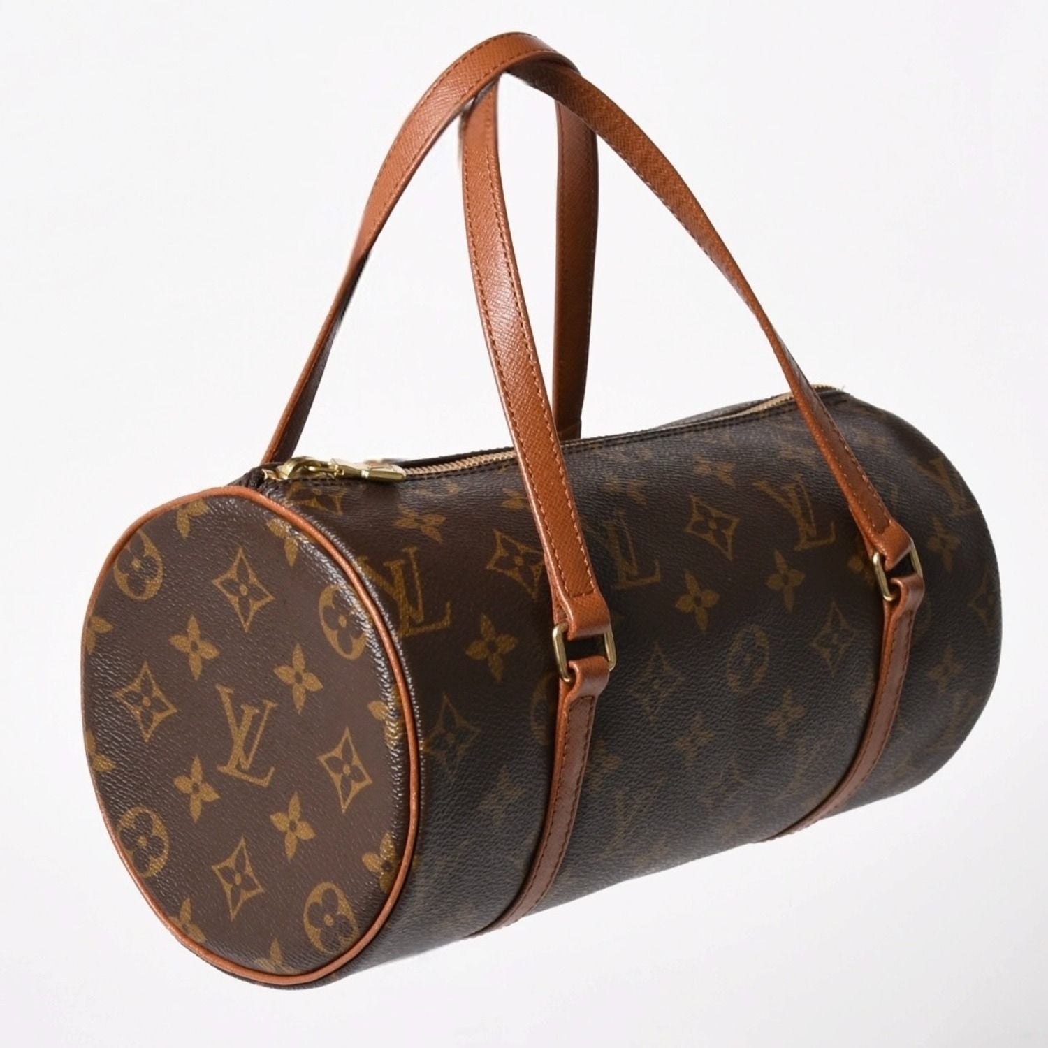 Louis Vuitton Papillon 26 Handbag Monogram Brown Leather Gold Vintage 4 — view 3