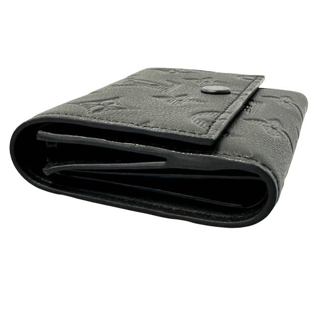 Louis Vuitton Monogram Shadow Victor Wallet Trifold Compact Noir Black
