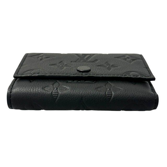 Louis Vuitton Monogram Shadow Victor Wallet Trifold Compact Noir Black