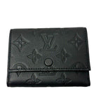 Louis Vuitton Monogram Shadow Victor Wallet Trifold Compact Noir Black