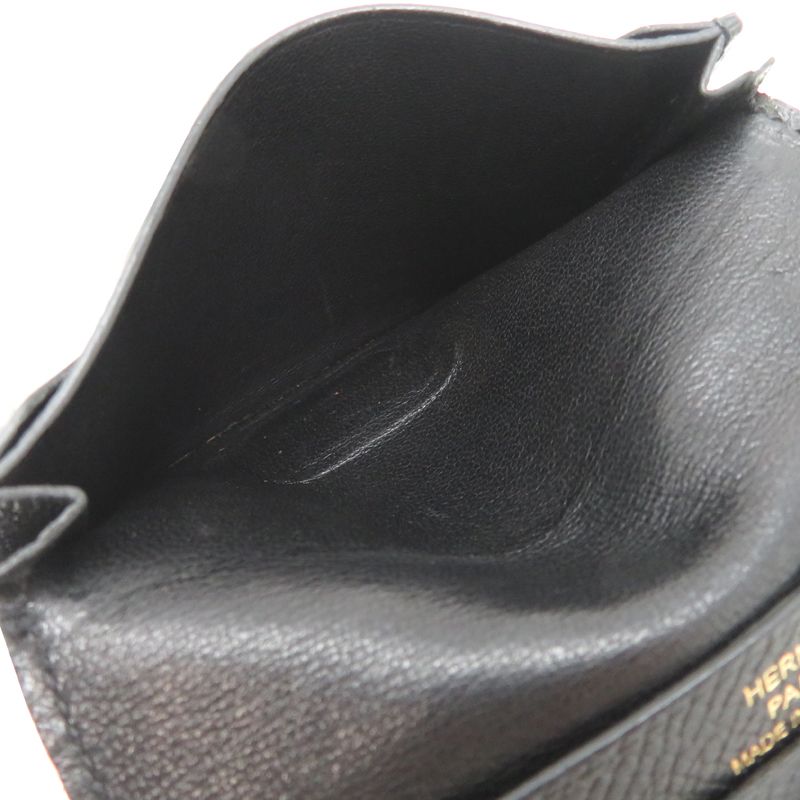 Hermes Card Case Card Holders Black