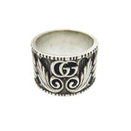 Gucci Double Leaf Motif 925 Sterling Silver Ring