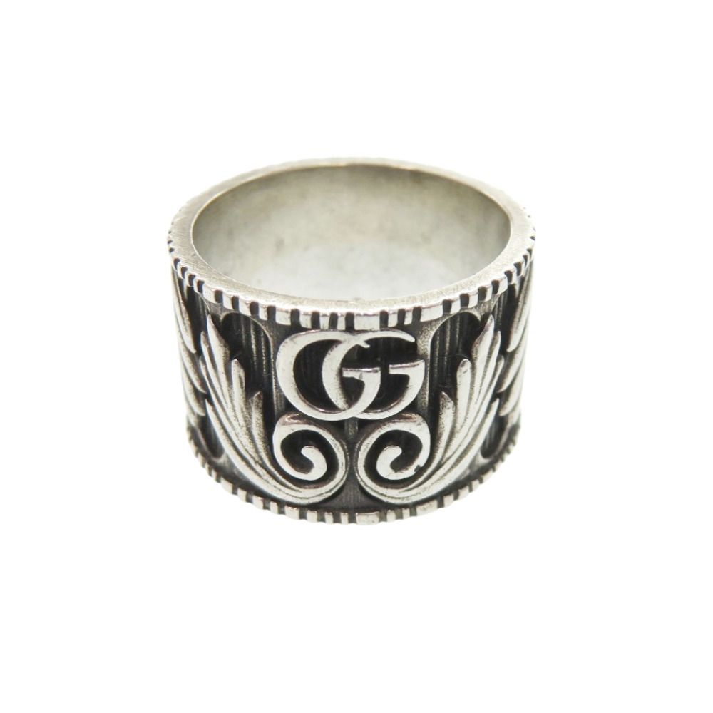 Gucci Double Leaf Motif 925 Sterling Silver Ring