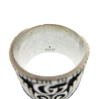 Gucci Double Leaf Motif 925 Sterling Silver Ring