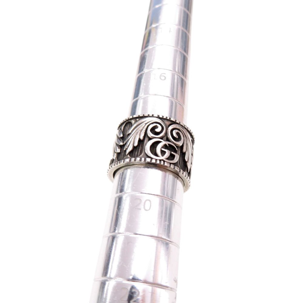 Gucci Double Leaf Motif 925 Sterling Silver Ring