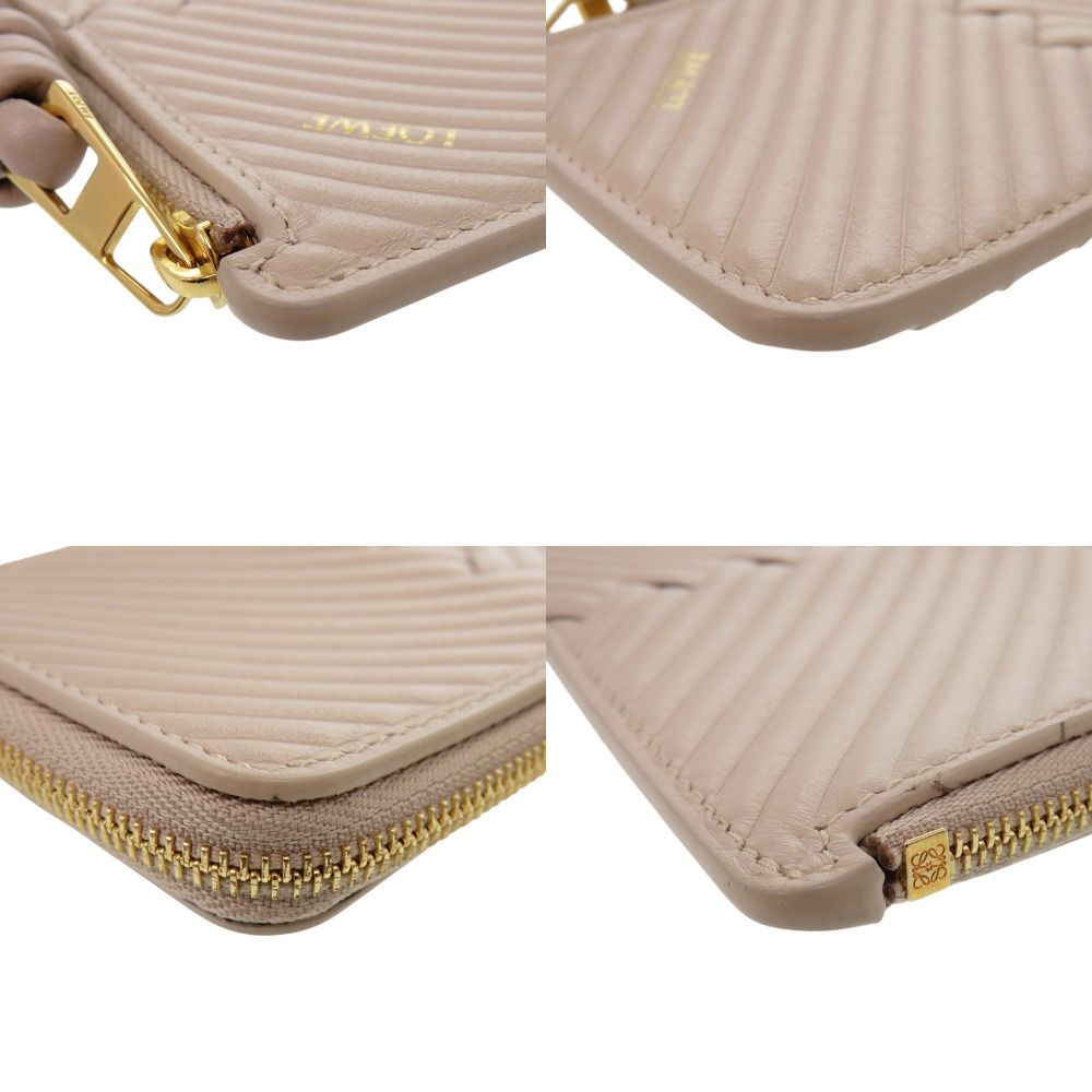 Loewe Knot Fragment Case Coin Leather Beige