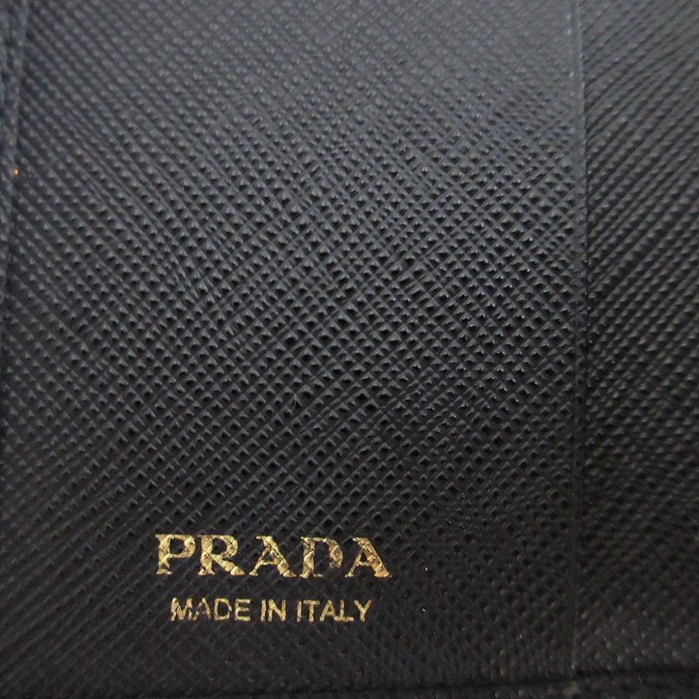 Prada Saffiano Leather Black Quadruple Strand Key Case Key Holder