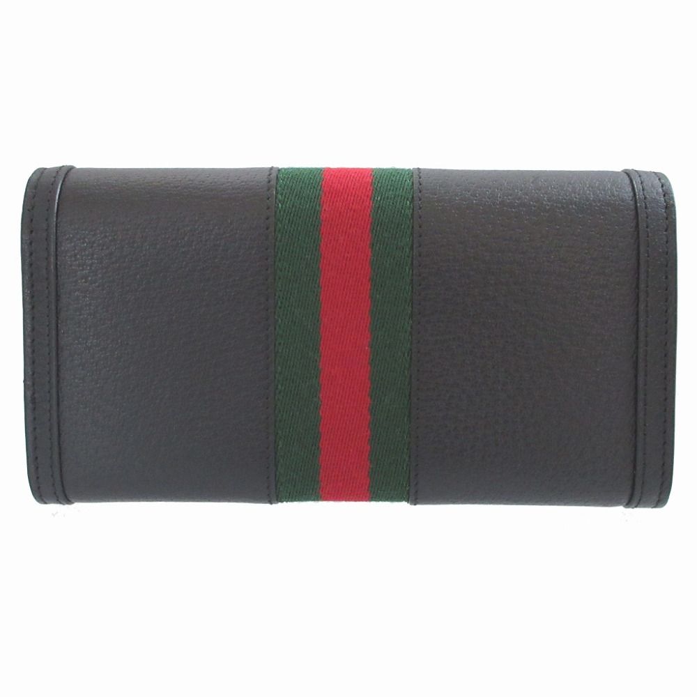 Gucci Sherry Ophidia Leather Black Bifold Wallet