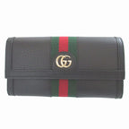 Gucci Sherry Ophidia Leather Black Bifold Wallet