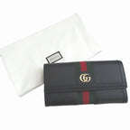 Gucci Sherry Ophidia Leather Black Bifold Wallet