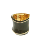 Gucci Wide Bangle Metal Khaki Green Gold Bracelet