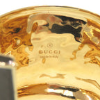 Gucci Wide Bangle Metal Khaki Green Gold Bracelet