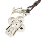 Louis Vuitton Bag Charm Mini Vivienne Strass Metal Silver Brown Key Holder