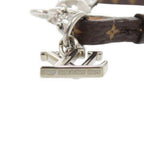 Louis Vuitton Bag Charm Mini Vivienne Strass Metal Silver Brown Key Holder