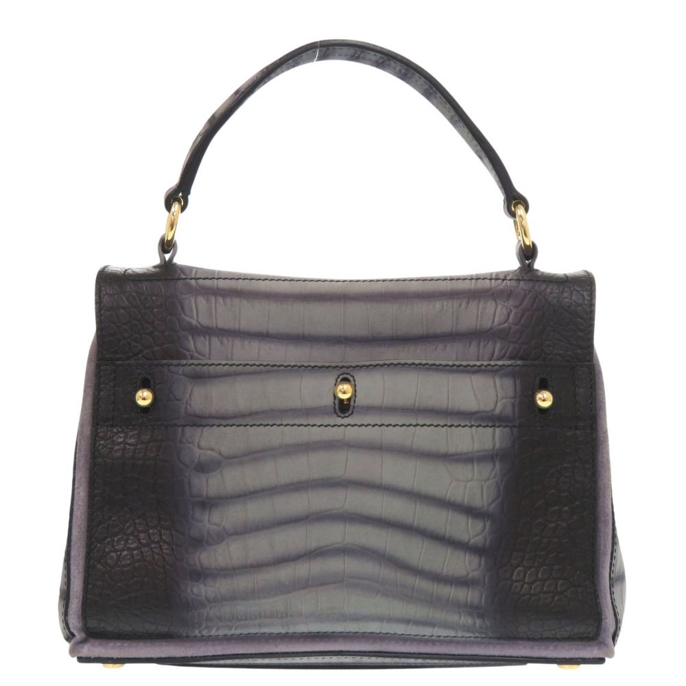 Saint Laurent Muse to Embossed Leather Gray Handbag