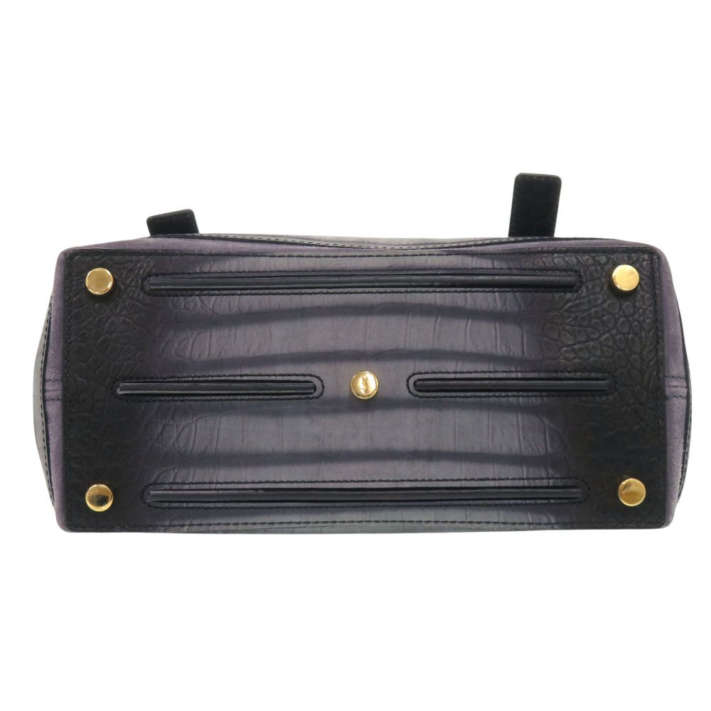 Saint Laurent Muse to Embossed Leather Gray Handbag