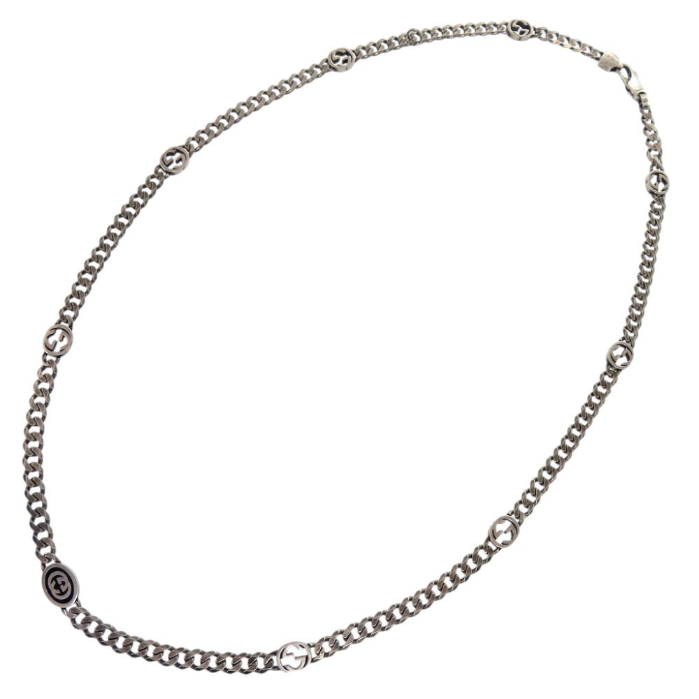 Gucci Interlocking 925 Necklace 925 Sterling Silver