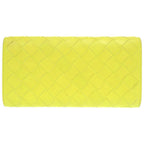 Bottega Veneta Intrecciato Leather Yellow Green Wallet
