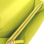 Bottega Veneta Intrecciato Leather Yellow Green Wallet