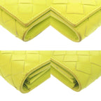 Bottega Veneta Intrecciato Leather Yellow Green Wallet