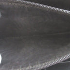 Gucci Blade Embroidery Leather Black Zip Around Wallet